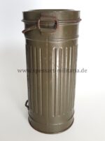 Wehrmacht Gasmaske mit Behälter 1940 Luftgaupostamt Brüssel – Bild 3