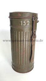 Wehrmacht Gasmaske mit Behälter 1940 Luftgaupostamt Brüssel – Bild 6