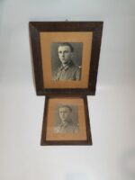 2 Gerahmte Bilder eines Unteroffiziers / Offiziersanwärters