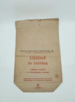 Papiertüte Löschsand für Luftschutz