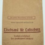 Papiertüte Löschsand für Luftschutz