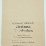 Papiertüte Löschsand für Luftschutz