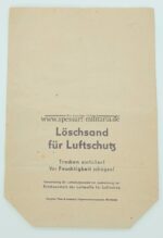 Papiertüte Löschsand für Luftschutz