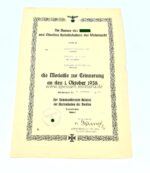 Stabsmaschinist Urkunden Nachlass "Panzerschiff Deutschland" mit Memelland und Spanienkreuz in Bronze, selten – Bild 4