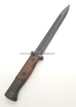 Wehrmacht Seitengewehr SG 84/98 III für K98k "last-ditch" sehr späte Produktion ohne Hersteller mit Seitengewehrtasche – Bild 2