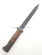 Wehrmacht Seitengewehr SG 84/98 III für K98k "last-ditch" sehr späte Produktion ohne Hersteller mit Seitengewehrtasche – Bild 3