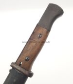 Wehrmacht Seitengewehr SG 84/98 III für K98k "last-ditch" sehr späte Produktion ohne Hersteller mit Seitengewehrtasche – Bild 7