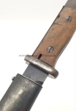 Wehrmacht Seitengewehr SG 84/98 III für K98k "last-ditch" sehr späte Produktion ohne Hersteller mit Seitengewehrtasche – Bild 4