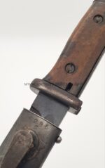 Wehrmacht Seitengewehr SG 84/98 III für K98k "last-ditch" sehr späte Produktion ohne Hersteller mit Seitengewehrtasche – Bild 5