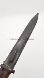 Wehrmacht Seitengewehr SG 84/98 III für K98k "last-ditch" sehr späte Produktion ohne Hersteller mit Seitengewehrtasche – Bild 12