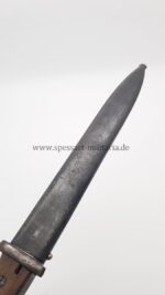 Wehrmacht Seitengewehr SG 84/98 III für K98k "last-ditch" sehr späte Produktion ohne Hersteller mit Seitengewehrtasche – Bild 13