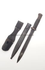 Wehrmacht Seitengewehr SG 84/98 III für K98k (nummerngleich) W.K.C. 1939 (Weyersberg, Kirschbaum & Company, Solingen-Wald) mit Seitengewehrtasche