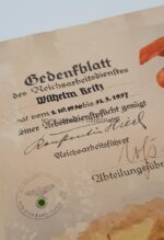 Gedenkblatt des Reichsarbeitsdienstes RAD-Abteilung ?/244 – Bild 2