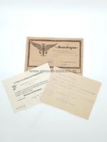 1.Weltkrieg, Schmuck-Urkunde Verwundetenabzeichen in Schwarz & Dokumente des Georg Niermeyer aus Nemden (Landwehr Infanterie Regiment 81)