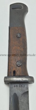 Wehrmacht Seitengewehr SG 84/98 III für K98 (nicht nummerngleich) 42 fnj (Firma Coppel) – Bild 4