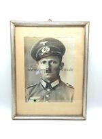 Portrait Infanterie Unteroffizier hinter Glass