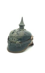 Preußen 1.Weltkrieg, feldgraue Pickelhaube für Mannschaften Lübeck/ Hamburg