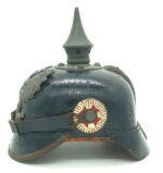 Preußen 1.Weltkrieg, feldgraue Pickelhaube für Mannschaften Lübeck/ Hamburg – Bild 2
