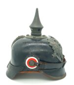 Preußen 1.Weltkrieg, feldgraue Pickelhaube für Mannschaften Lübeck/ Hamburg – Bild 3