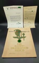 Kunst im Dritten Reich mit Bestellschein und Schreiben des NSDAP Verlages, selten