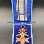 Bayern Militärverdienstkreuz 3.Klasse mit Schwertern & Krone, im Etui
