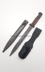 Wehrmacht Seitengewehr SG 84/98 III für K98k (nummerngleich) S/173K mit Seitengewehrtasche