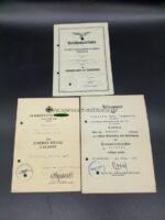 Urkunden des Obergefreiten Ramrath, 4./ schwere Flakabteilung 167 (v) Italien/ Sizilien