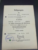 Urkunden des Obergefreiten Ramrath, 4./ schwere Flakabteilung 167 (v) Italien/ Sizilien – Bild 4