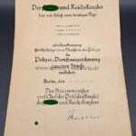 Urkunde Polizei-Dienstauszeichnung 18 Jahre