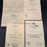 Urkunden des Obergefreiten Wecker, 5./ I.R.256