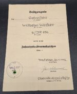 Urkunden des Obergefreiten Wecker, 5./ I.R.256 – Bild 4