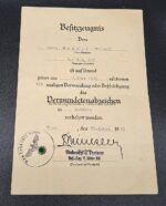 Urkunden des Obergefreiten Wecker, 5./ I.R.256 – Bild 2