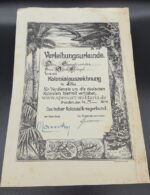 Urkunde Kolonialauszeichnung in Silber ( Löwenorden), selten – Bild 2