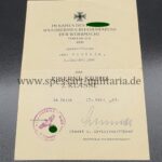 Urkunde Eisernes Kreuz 2. Klasse 1939 3./Ski-Btl.168