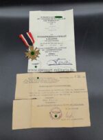 Kriegsverdienstkreuz 2 Klasse mit Urkunde SS Polizeiführer