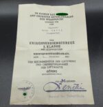 Kriegsverdienstkreuz 2 Klasse mit Urkunde SS Polizeiführer – Bild 2