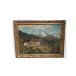 Gemälde des Berghofes ( Haus Wachenfeld) des Führers auf dem Obersalzberg