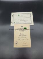 Urkunden des Gefreiten Sonnenberg Stab Artillerie Regiment 6
