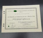 Urkunden des Gefreiten Sonnenberg Stab Artillerie Regiment 6 – Bild 4