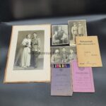 Dokumente Vater und Sohn des Vizefeldwebels Alber Franz Fischer im 2. Thüringischen Inf. Reg. 32, Goldene Verdienstmedaille
