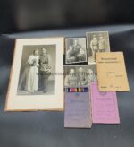 Dokumente Vater und Sohn des Vizefeldwebels Alber Franz Fischer im 2. Thüringischen Inf. Reg. 32, Goldene Verdienstmedaille