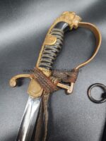 Preussen Löwenkopfsäbel der Kavallerie Säbel für Offiziere mit Portepee, Car Eickhorn, Solingen – Bild 3
