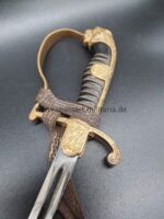 Preussen Löwenkopfsäbel der Kavallerie Säbel für Offiziere mit Portepee, Car Eickhorn, Solingen – Bild 6