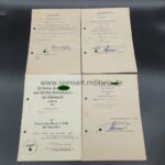 Luftwaffe Urkunden des Hauptwachmeister Radscheit, 7. /Flaksturmregiment 52 (mot), 1945