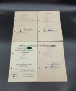 Luftwaffe Urkunden des Hauptwachmeister Radscheit, 7. /Flaksturmregiment 52 (mot), 1945
