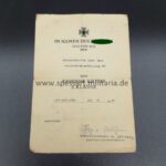 Urkunde Eisernes Kreuz 2. Klasse 1939, Feldersatz-Abteilung 89, 24 Panzer Division