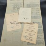 Urkunden Sanitäts-Obergefreiter, Führer-Begleit-Brigade, Stab/Pz.-Gren.-Brigade von Werthern (Großdeutschland, Personenschutz des Führers), sehr selten