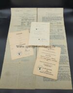 Urkunden Sanitäts-Obergefreiter, Führer-Begleit-Brigade, Stab/Pz.-Gren.-Brigade von Werthern (Großdeutschland, Personenschutz des Führers), sehr selten