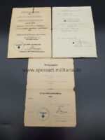 Urkunden Sanitäts-Obergefreiter, Führer-Begleit-Brigade, Stab/Pz.-Gren.-Brigade von Werthern (Großdeutschland, Personenschutz des Führers), sehr selten – Bild 2