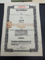 Urkunde 25 Jahre Treue Dienste + Schießdokumente des Albert Korn aus Rosenheim, Bayern – Bild 2